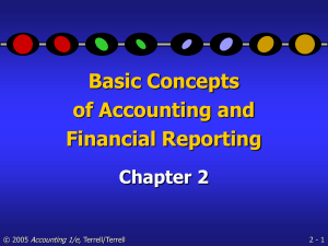 Basic Concepts of Accounting and Financial Reporting