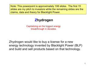 zhydrogen.com Explains the basics of Blacklight Power and Randell
