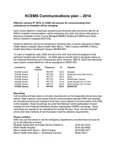 KCEMS Communications plan – 2014