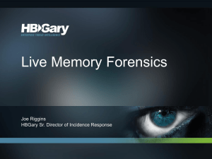 HTCIA Live Memory Forensics