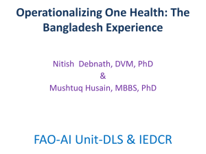 Operationalizing One Health: The Bangladesh Experience