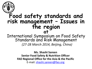 Emerging Food Safety Issues in WTO Global Scenario at FAO (3