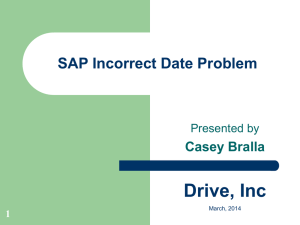 SAP Incorrect Date Problem