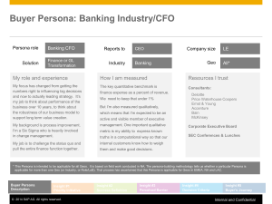 Buyer Persona: Banking Industry/CFO