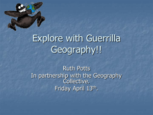 Explore with Guerrilla Geography!!