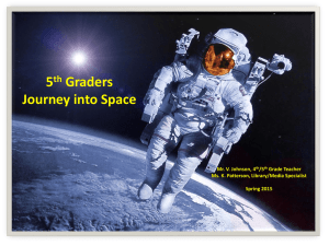 5 th Graders Journey into Space - Baltimore City Public School System