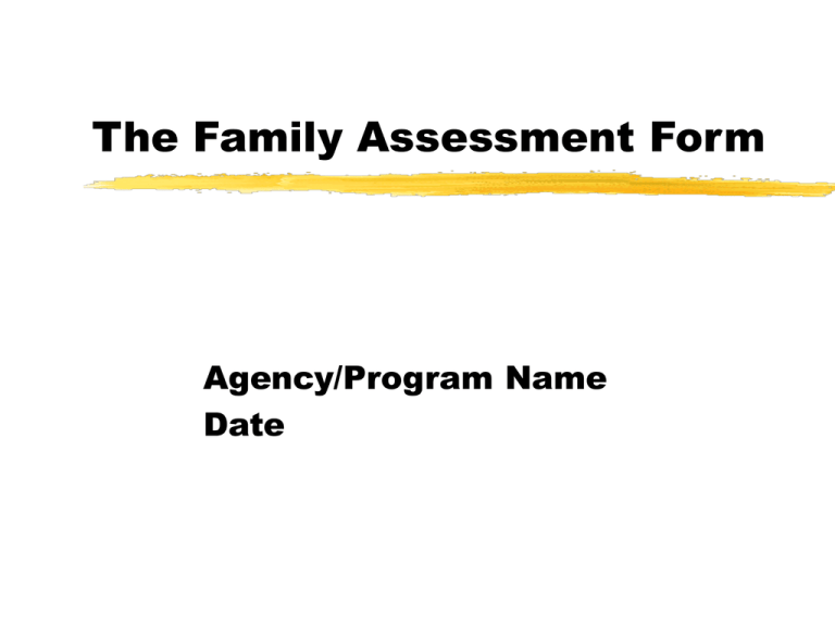 family assessment term papers