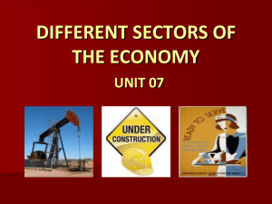 THE THREE SECTORS OF THE ECONOMY, RB p 20