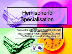 Hemispheric Specialisation