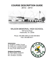 wilson memorial high school - Augusta County Public Schools