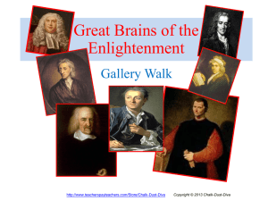 Gallery Walk – The Enlightenment Philosophers