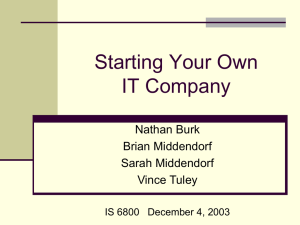 Starting Your Own IT Business - University of Missouri