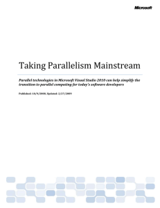 Taking Parallelism Mainstream - Center