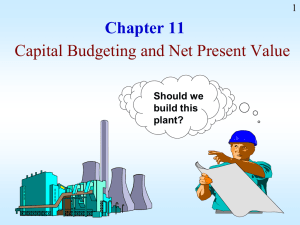 Capital Budgeting I