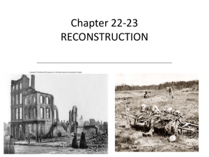 Chapter 22 RECONSTRUCTION