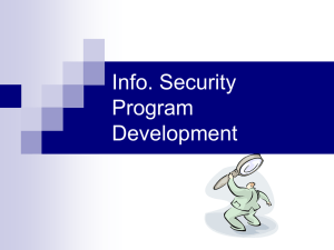 Security Program Development - University of Wisconsin–Parkside