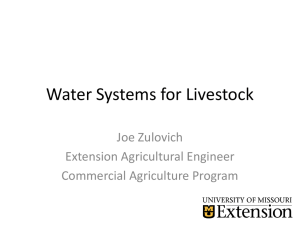 Water Needs for Livestock