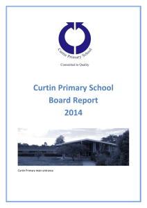 Curtin Primary Annual School Board Report 2014