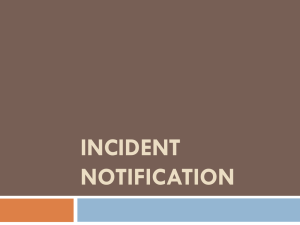 Incident Notification Power point