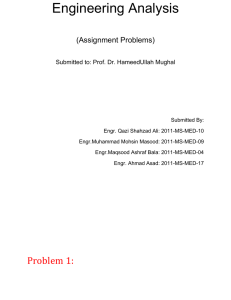Engg Analysis Problems (Qazi group)