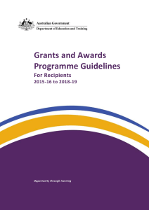 Grants and Awards Programme Guidelines