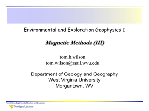 Magnetic Methods (III) - West Virginia University