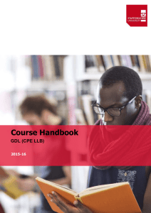 CPE/GDL Course Handbook 15/16