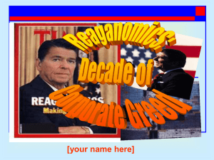 Reaganomics and the decade of corporate greed
