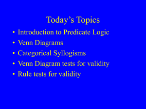 Introduction to Predicate Logic, Venn Diagrams