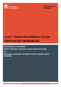 4. L1 Coach Accreditation Course