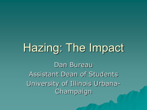 Hazing: The Impact - Office of the Dean of Students