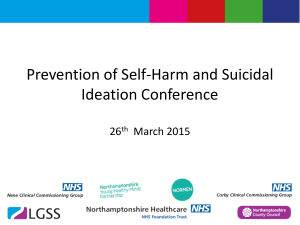 1 A Self Harm Conference Presentation March 2015