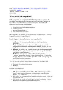 Diploma of Business BSB50207 – Skills Recognition Questionnaire