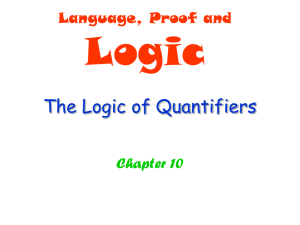 The Logic of Quantifiers