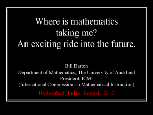 ICM public lecture - Department of Mathematics