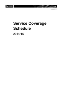 Service Coverage Schedule - Nationwide Service Framework Library