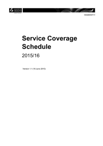 Service Coverage Schedule 2015/16 v1.1