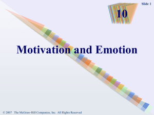 Motivation and Emotion - Waterford Union High School