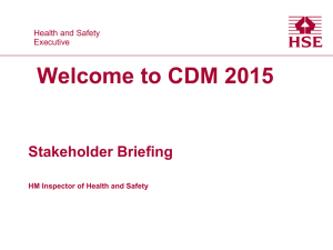 CDM 2015 – stakeholder briefing presentation – February