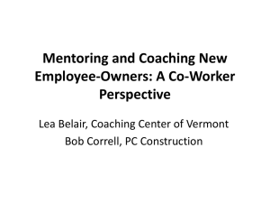 Mentoring and Coaching New Employee-Owners: A Co