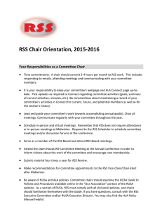 RSS Chair Orientation Handout 2015