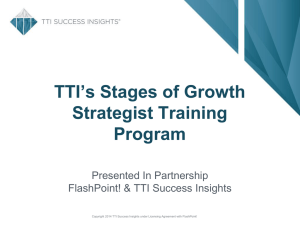 TTI's Stages of Growth Strategist Training Program