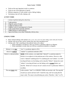 Study Guide: VERBS - Henry County Schools