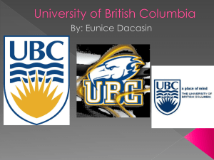 University of British Columbia by Eunice