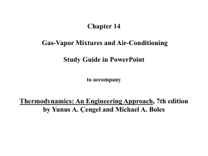 Chapter 14 Gas-Vapor Mixtures and Air
