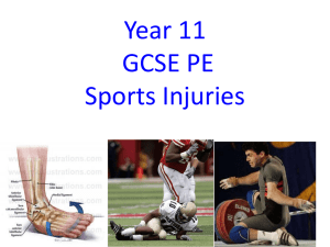 Year 11 GCSE PE Sports Injuries
