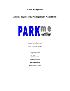 System Engineering Management Plan - SEOR