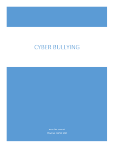 Cyber bullying - Kristoffer Stuvstad's ePortfilio