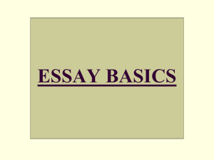 Essay Basics