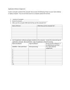 Application Software Assignment